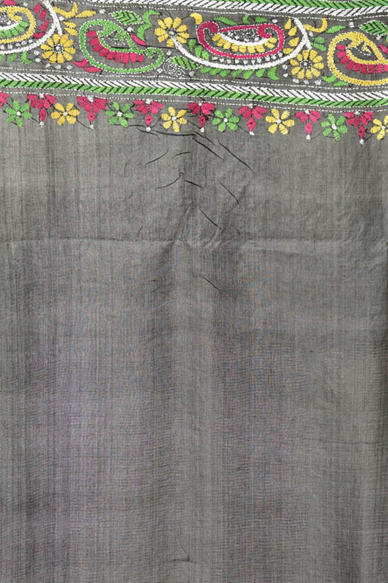 Kantha Work Embroidery Patterns Designer Kantha Stitch Saree Adi31058