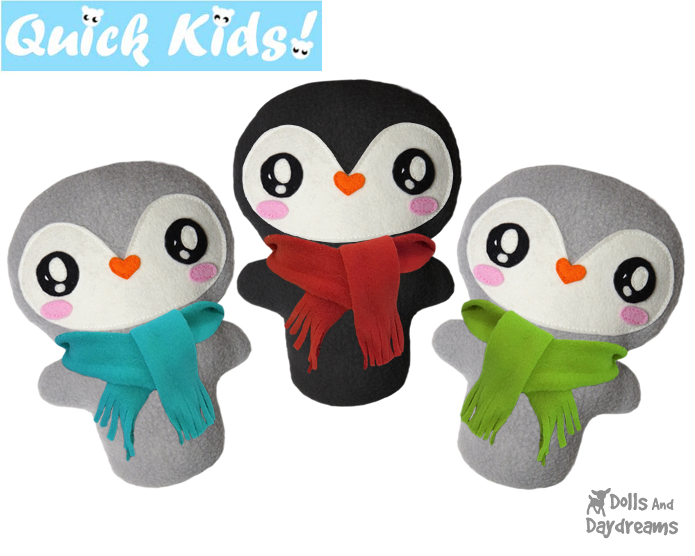 Kids Embroidery Patterns Day 9 Quick Kids Penguin Sewing And Machine Embroidery Patterns