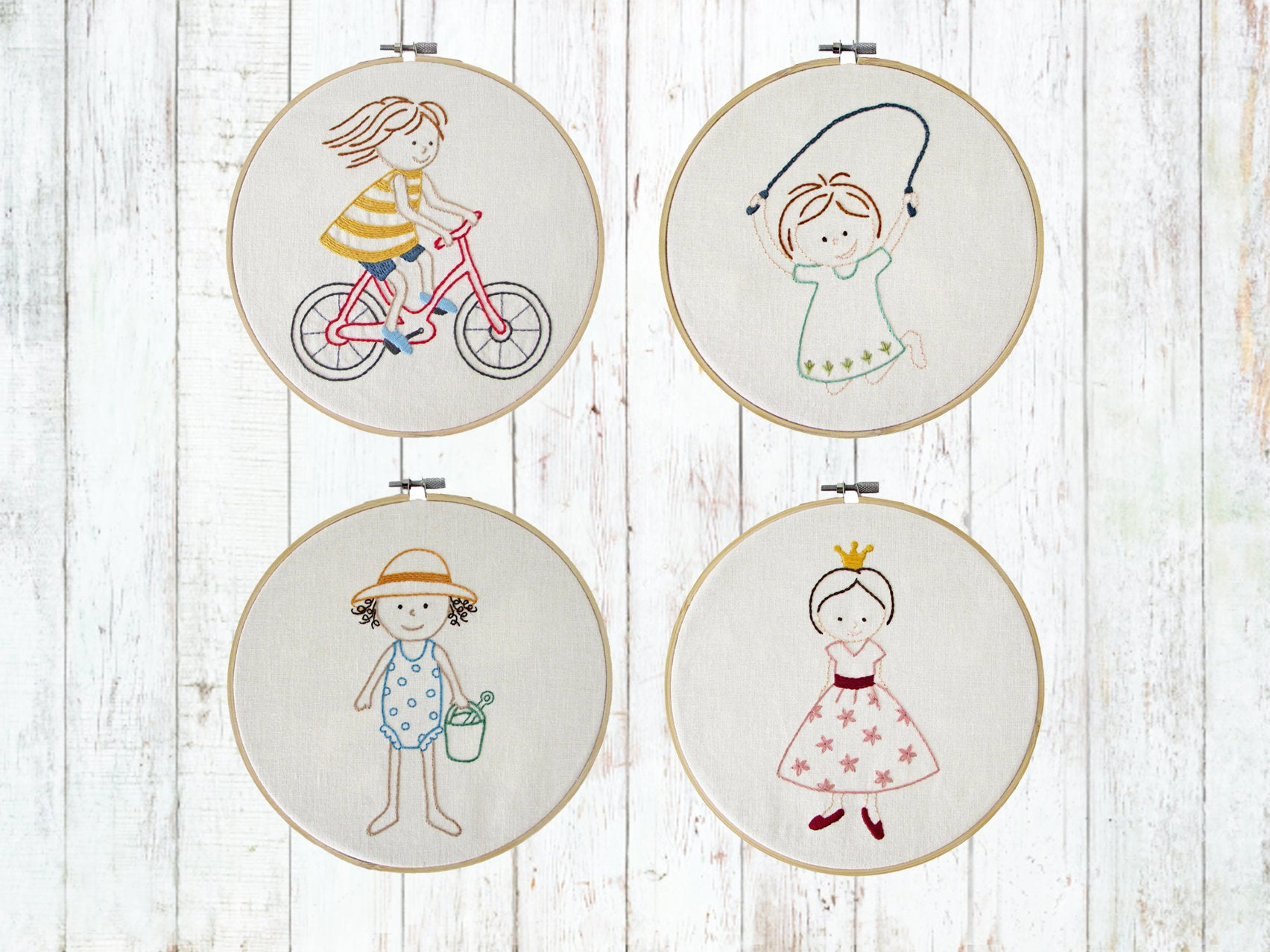 Kids Embroidery Patterns Hand Embroidery Pattern Bicycle Embroidery Kids Embroidery Summer Embroidery Pdf Instant Download