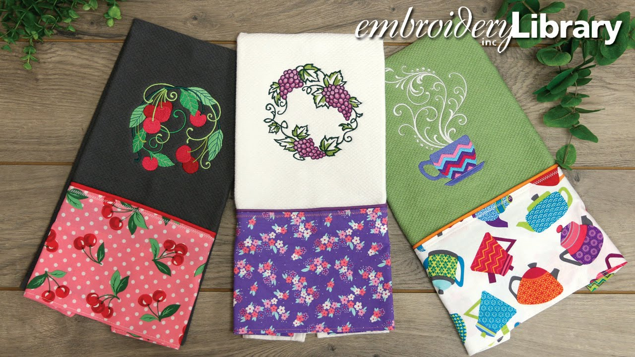 Kitchen Towel Embroidery Patterns Lets Dish Embroidered Kitchen Towels