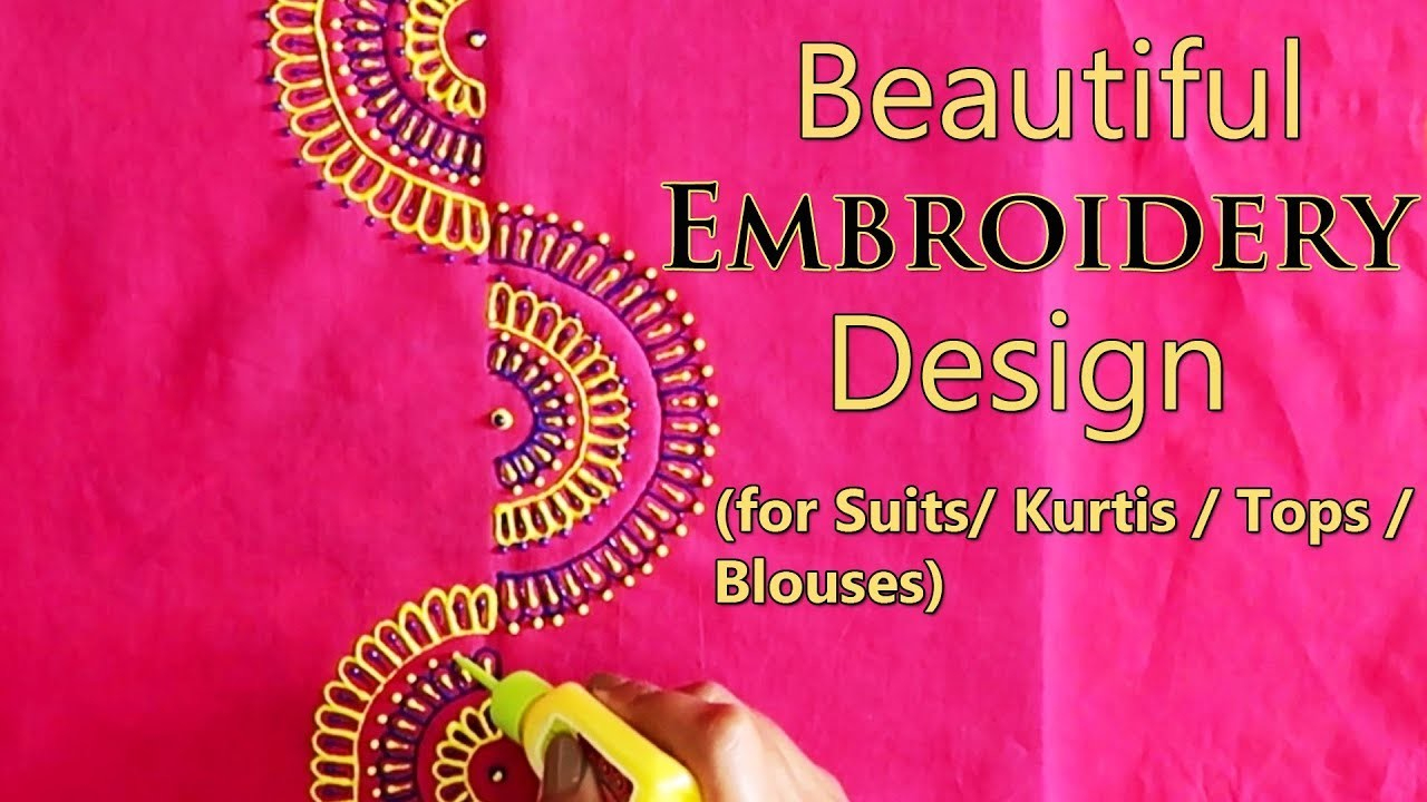 Liquid Embroidery Patterns Embroidery Design For Suits Kurtis Blouses Liquid Embroidery
