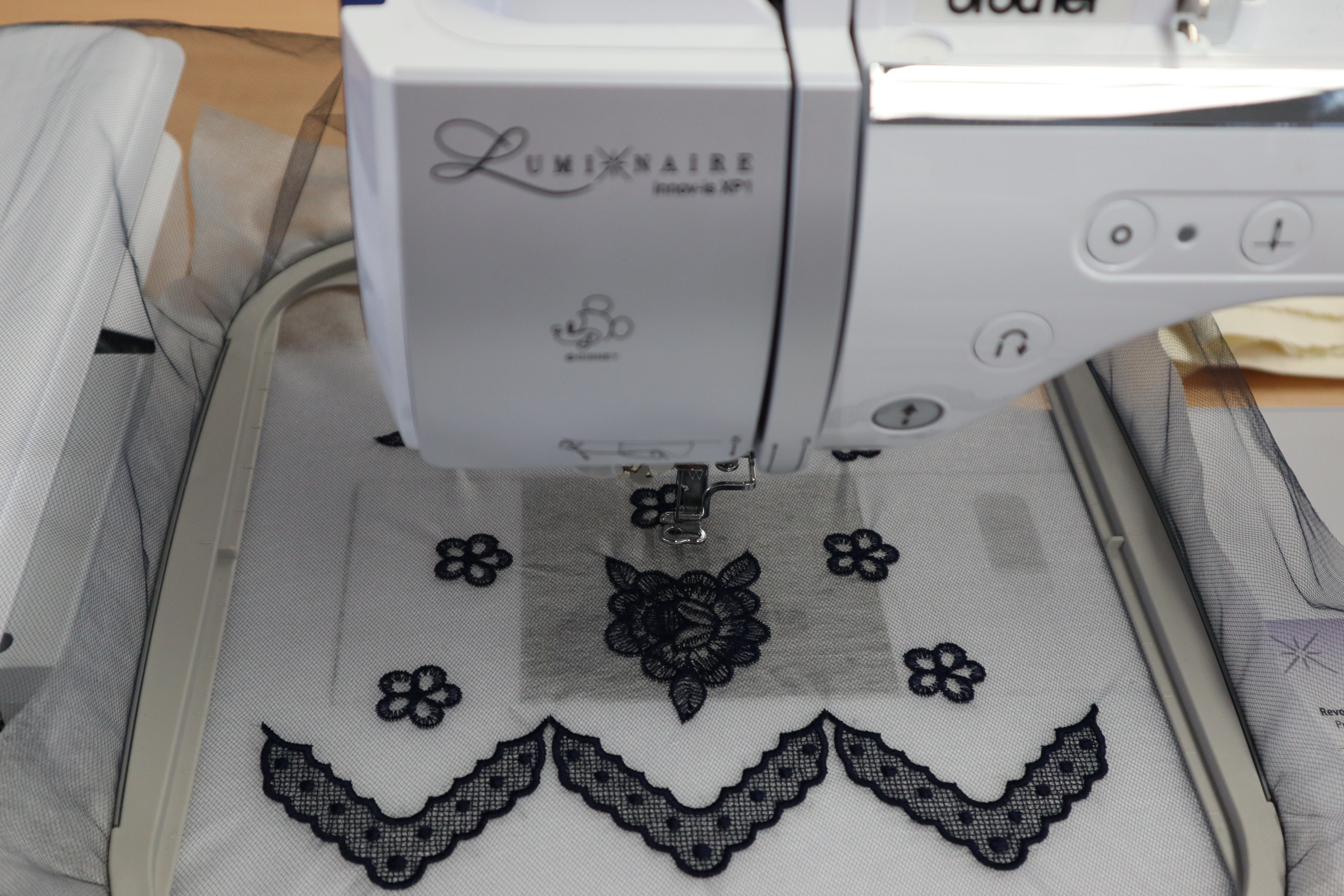 Machine Embroidery Lace Patterns Embroider Lace On Tulle Fabric Tutorial Angela Wolfs Sewing Blog