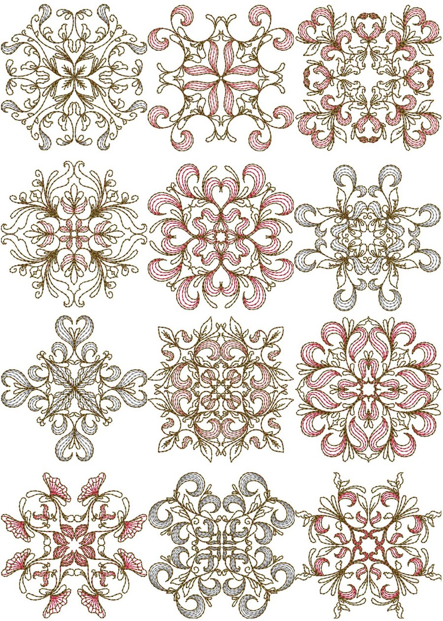 Machine Embroidery Quilt Patterns Heritage Quilt Block
