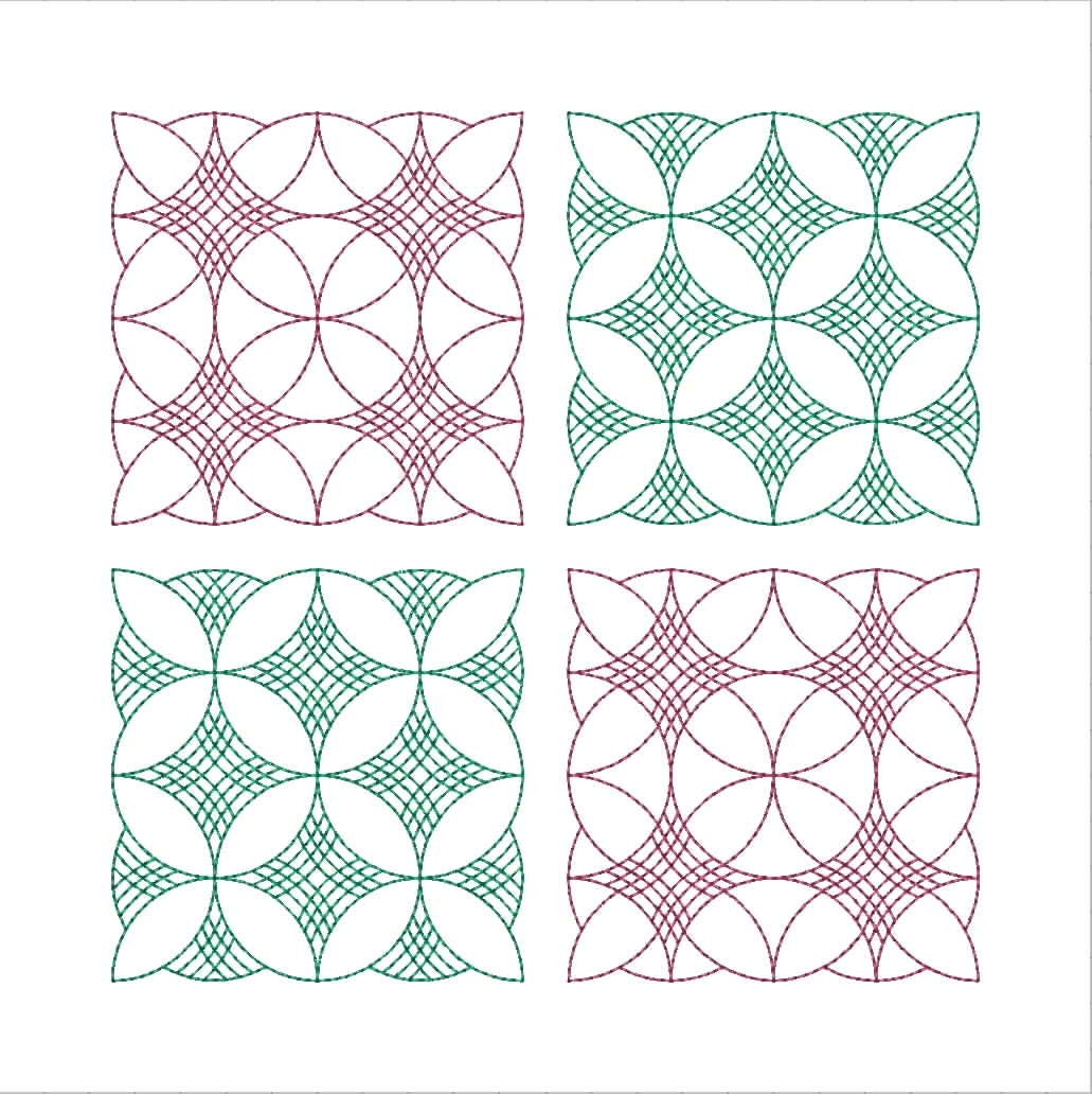Machine Embroidery Quilt Patterns Machine Embroidery Designs Quilt Blocks Geometric Quilting Pattern Instant Download