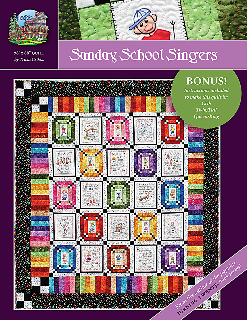 Machine Embroidery Quilt Patterns Sunday School Singers Quilt Patternbr At Friendfolks Tricia Cribbs