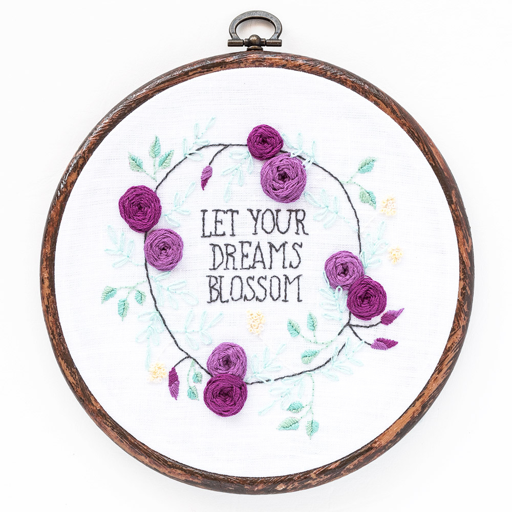Make Embroidery Pattern Let Your Dreams Blossom Hand Embroidery Pattern