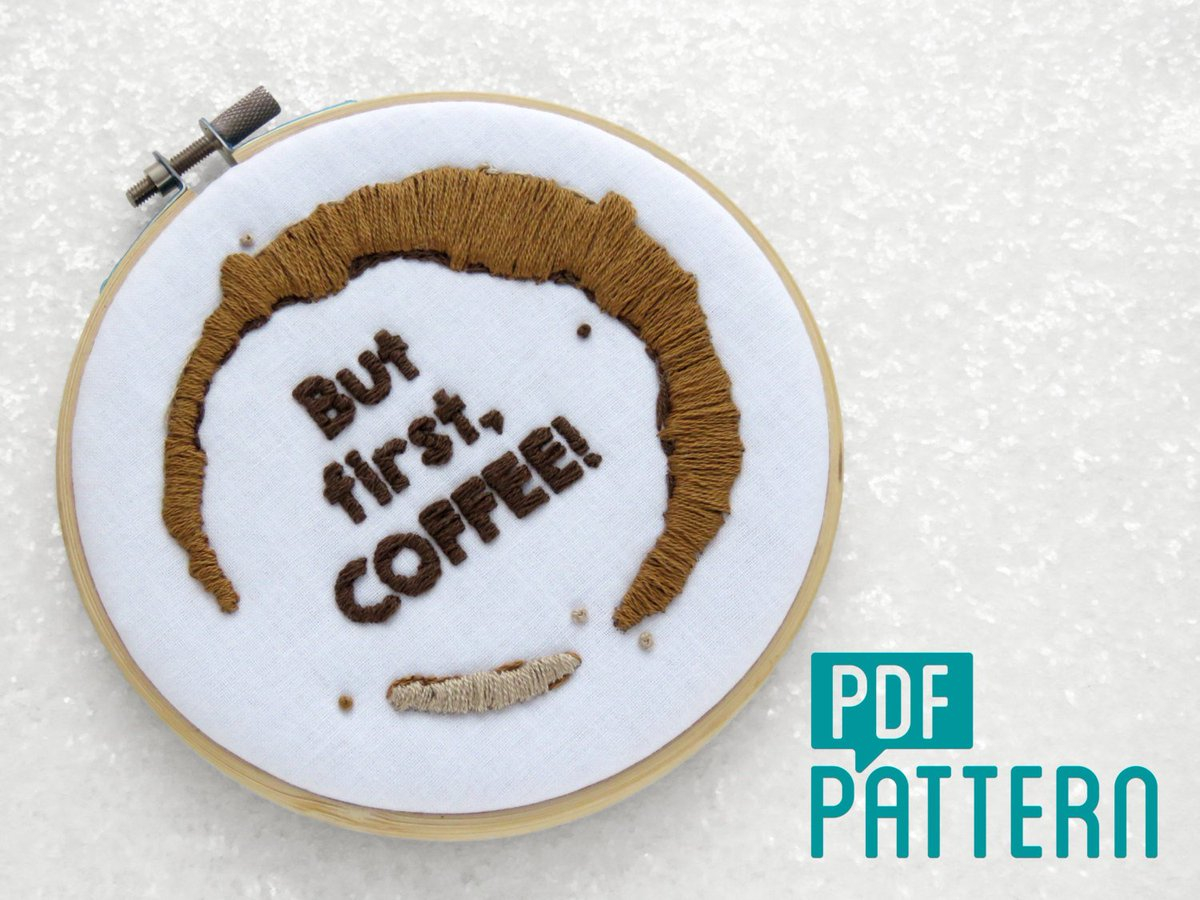 Make Your Own Embroidery Pattern Oh Sew Bootiful On Twitter Coffee Lovers Embroidery Pattern Funny