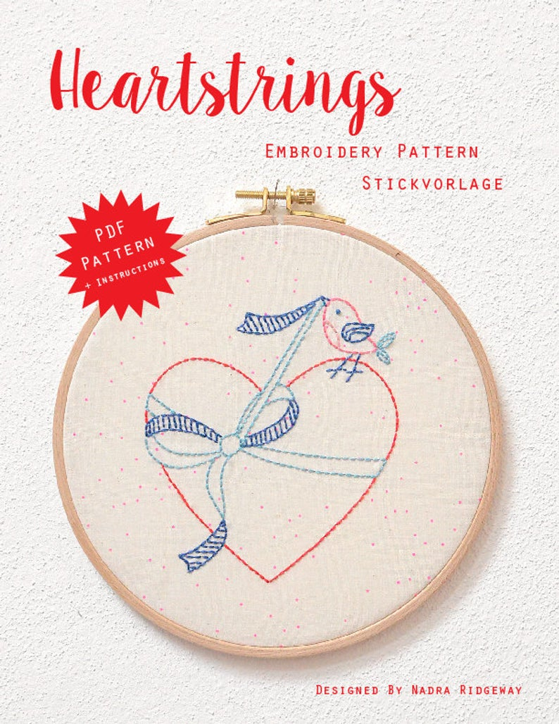 Make Your Own Embroidery Pattern Pdf Embroider Pattern Heartstrings
