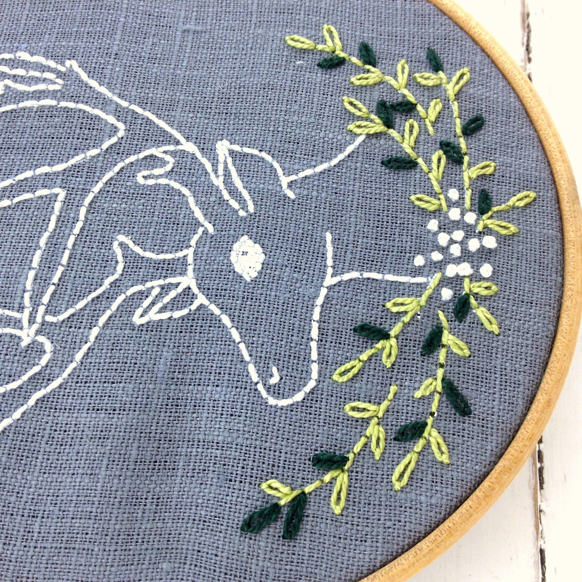 Make Your Own Embroidery Pattern Stag Embroidery Pattern Digital Download