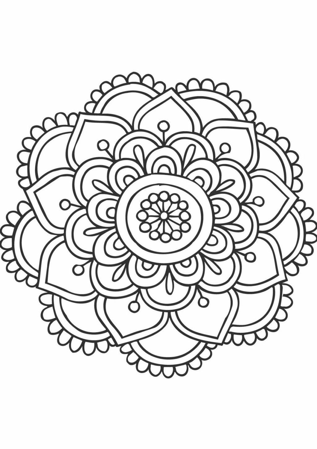 Mandala Embroidery Patterns Coloring Books Simple Mandala Coloring Pages Free Simple Mandala