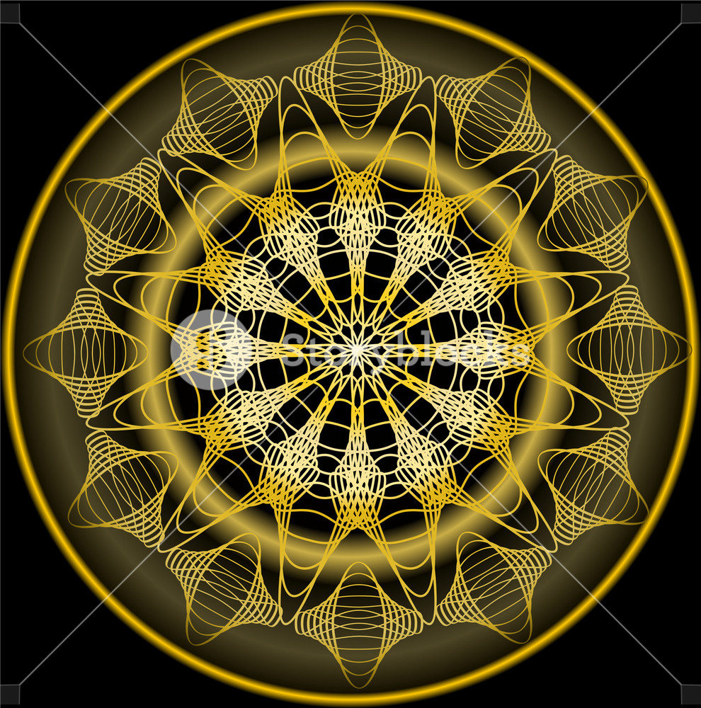 Mandala Embroidery Patterns Mandala In Gold For Zen Obtaining Luxurious Filigree Embroidery