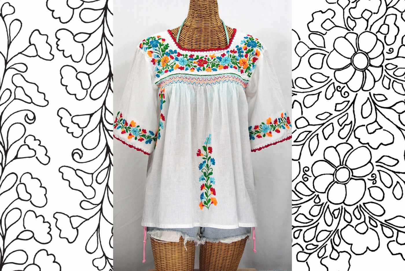 Mexican Embroidery Pattern Ethnic And Multicultural Embroidery Patterns