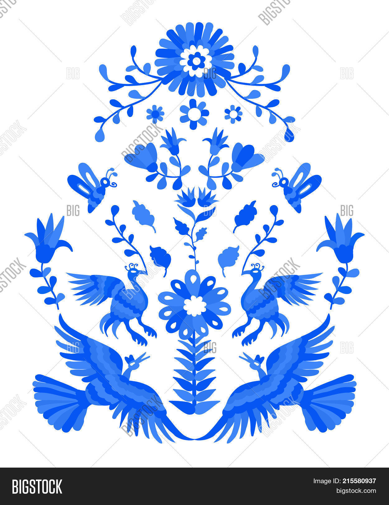 Mexican Embroidery Pattern Folk Mexican Otomi Image Photo Free Trial Bigstock