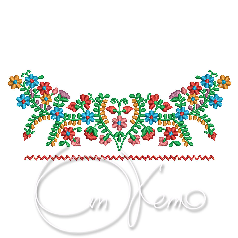Mexican Embroidery Pattern Machine Embroidery Design Mexican Dress Design Mexican Collar Mexican Neck Design Tradicional Mexican Dress Design