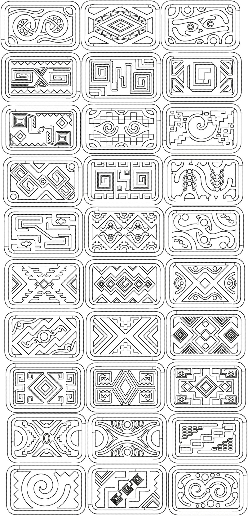 Mexican Embroidery Pattern Mexican Motif Quilt Block Set