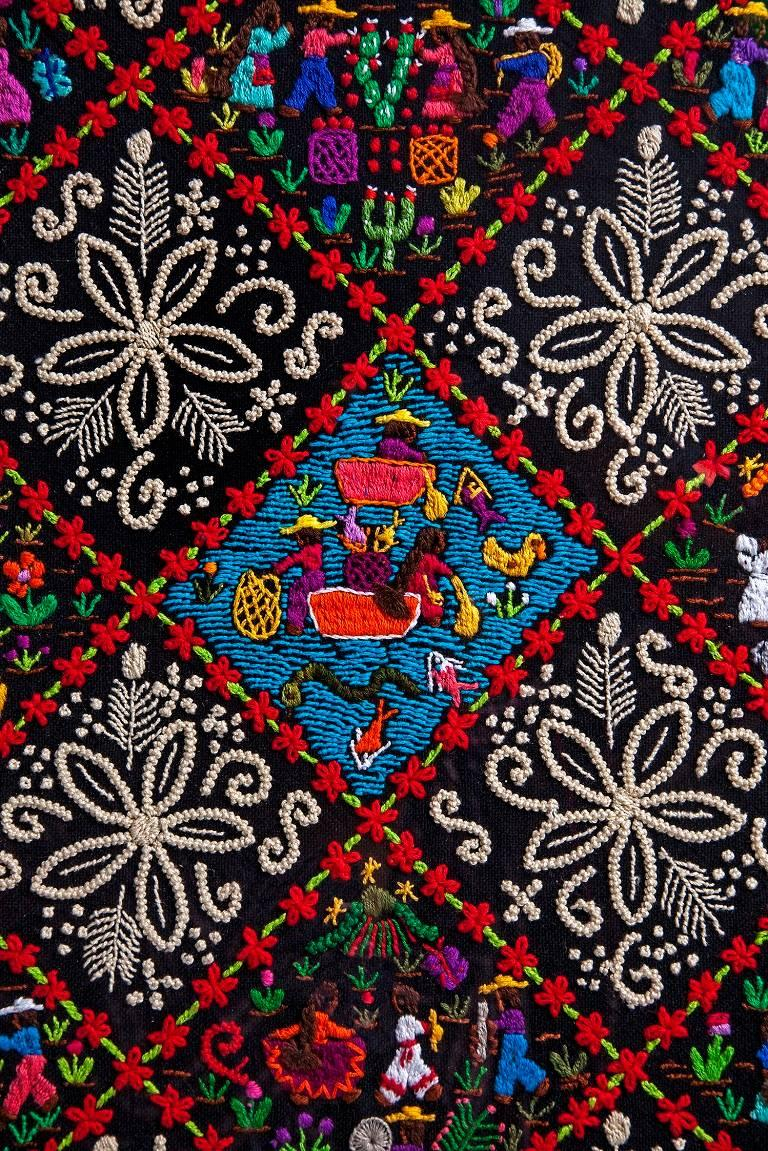 Mexican Embroidery Patterns Costumbres Textiles Mexican Folk Art Embroidery Frame