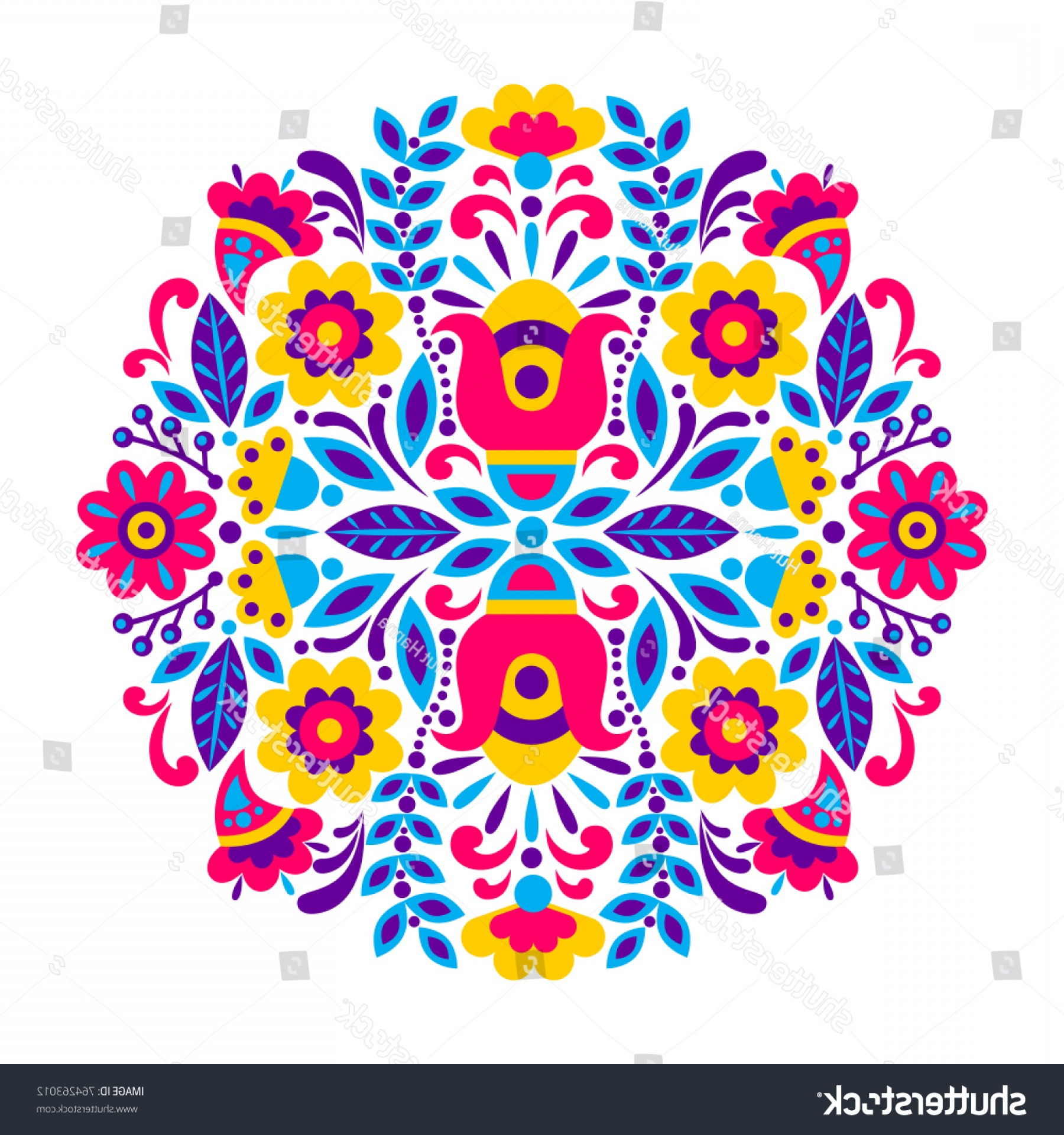 Mexican Embroidery Patterns Mexican Flowers Vector At Getdrawings Free For Personal Use