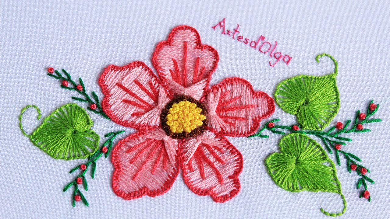 Mexican Flower Embroidery Patterns Hand Embroidery Fantasy Flower Mexican Embroidery