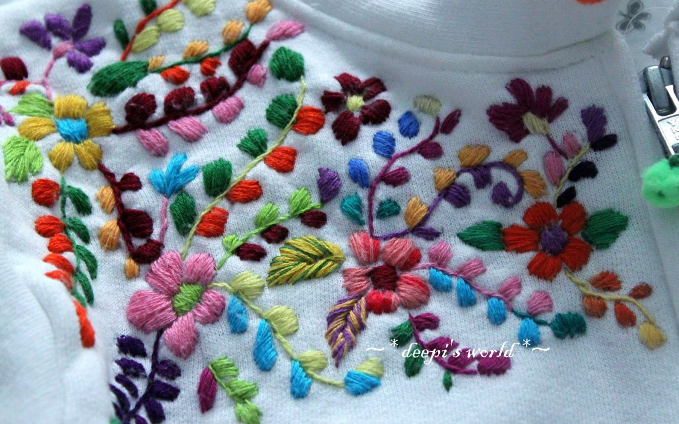 Mexican Flower Embroidery Patterns Hand Embroidery Stitches Tutorial Embroidery Design For Dresses