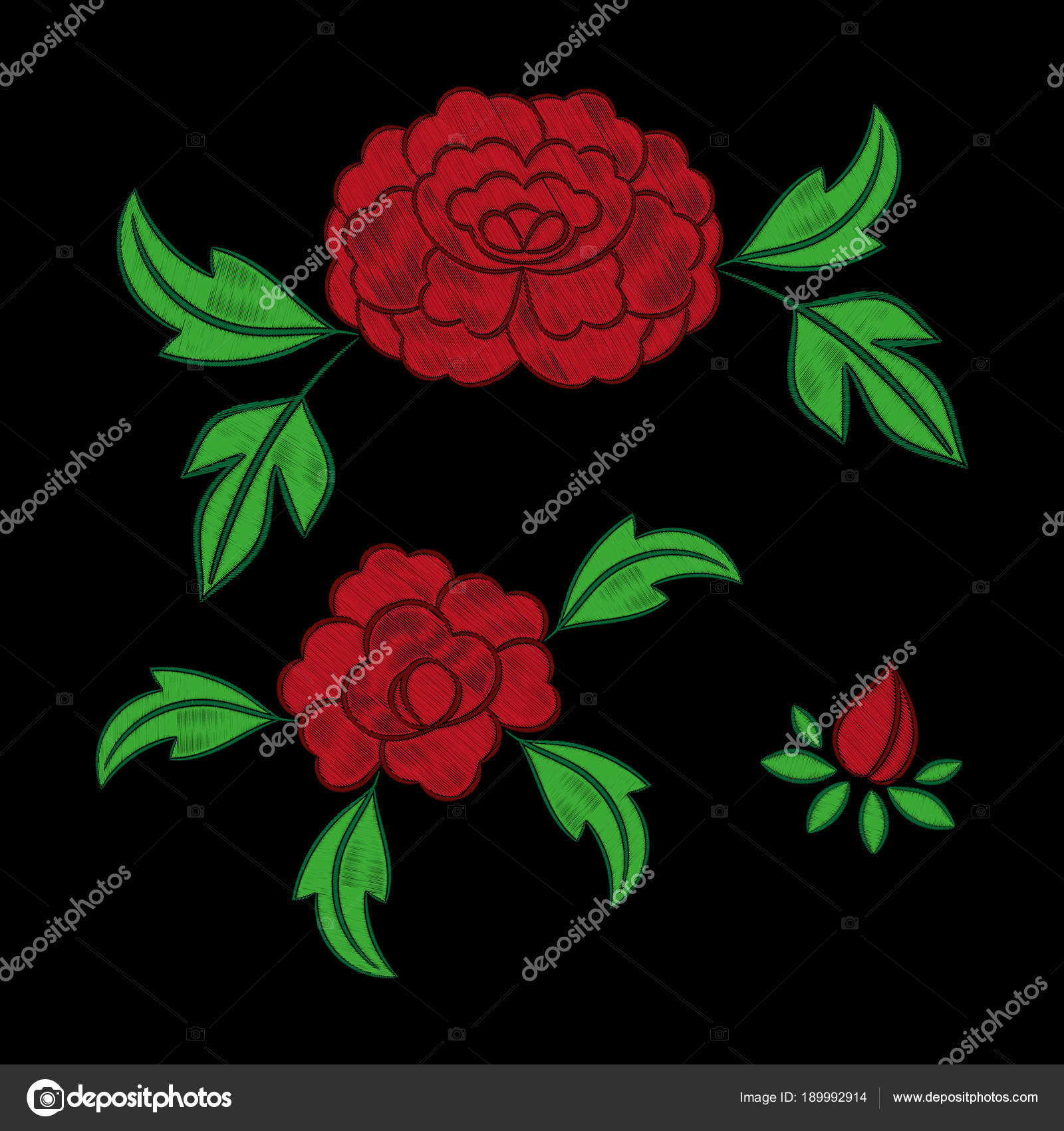 Mexican Flower Embroidery Patterns Vintage Floral Embroidery Pattern Vector Stock Vector Irinelle