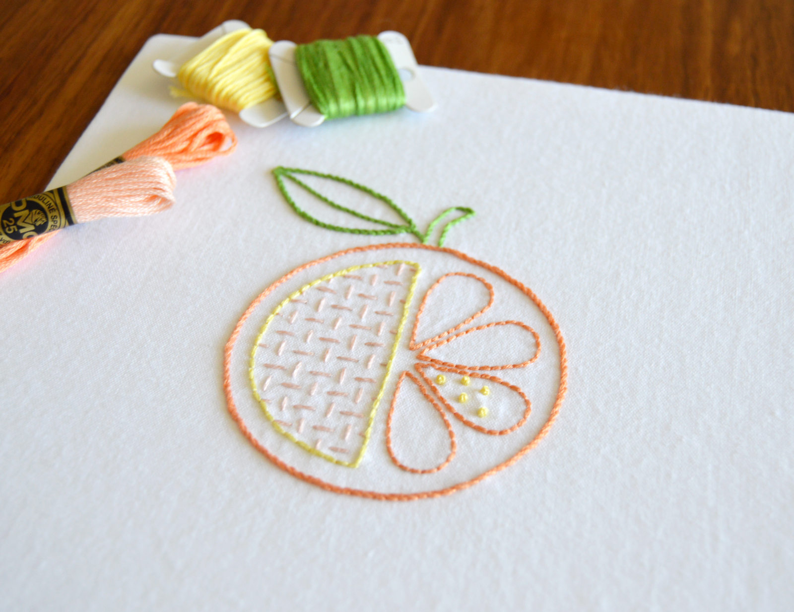 Modern Hand Embroidery Patterns Hatchet Orange Hand Embroidery Pattern Modern Embroidery Fruit Design Embroidery Patterns Embroidery Pdf Pdf Pattern