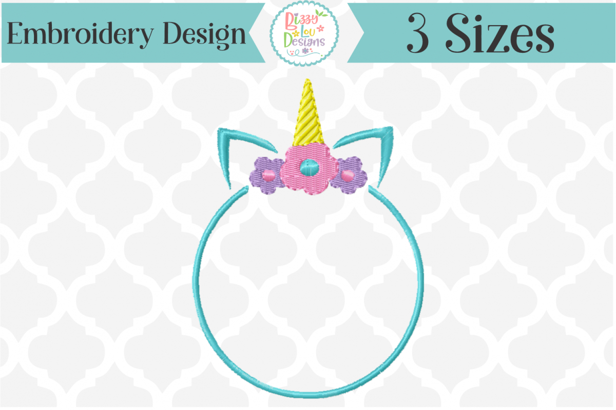 Monogram Patterns For Embroidery Unicorn Monogram Frame Embroidery Design