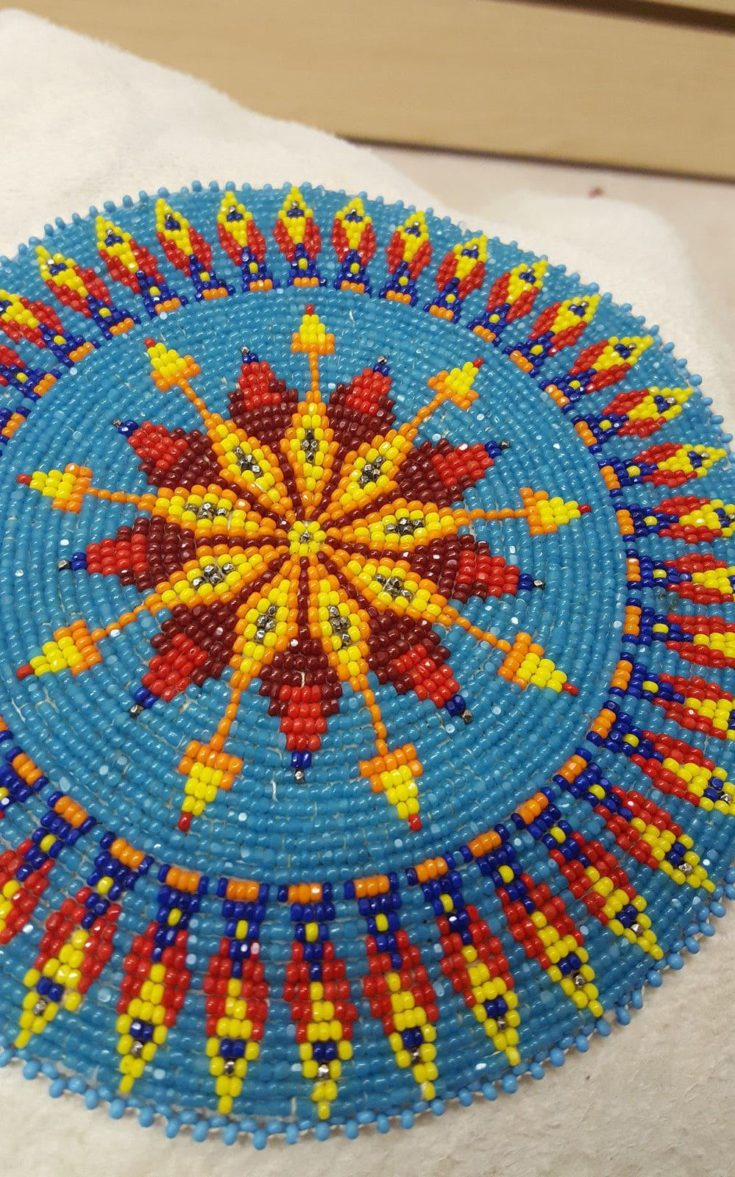 Native American Embroidery Patterns How To Make A Beaded Rosette Medallion Craft Tutorials Powwows