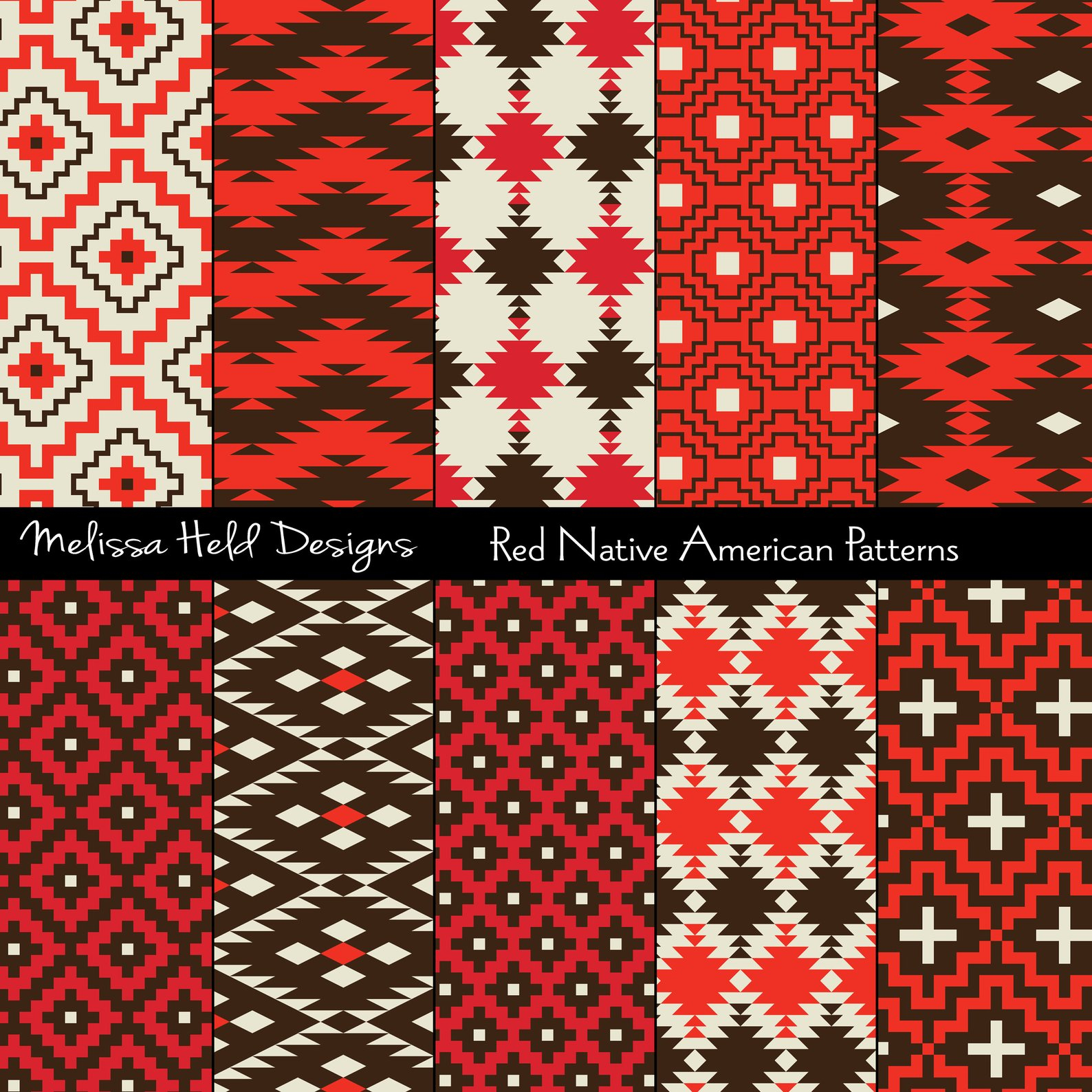 Native American Embroidery Patterns Red Native American Patterns