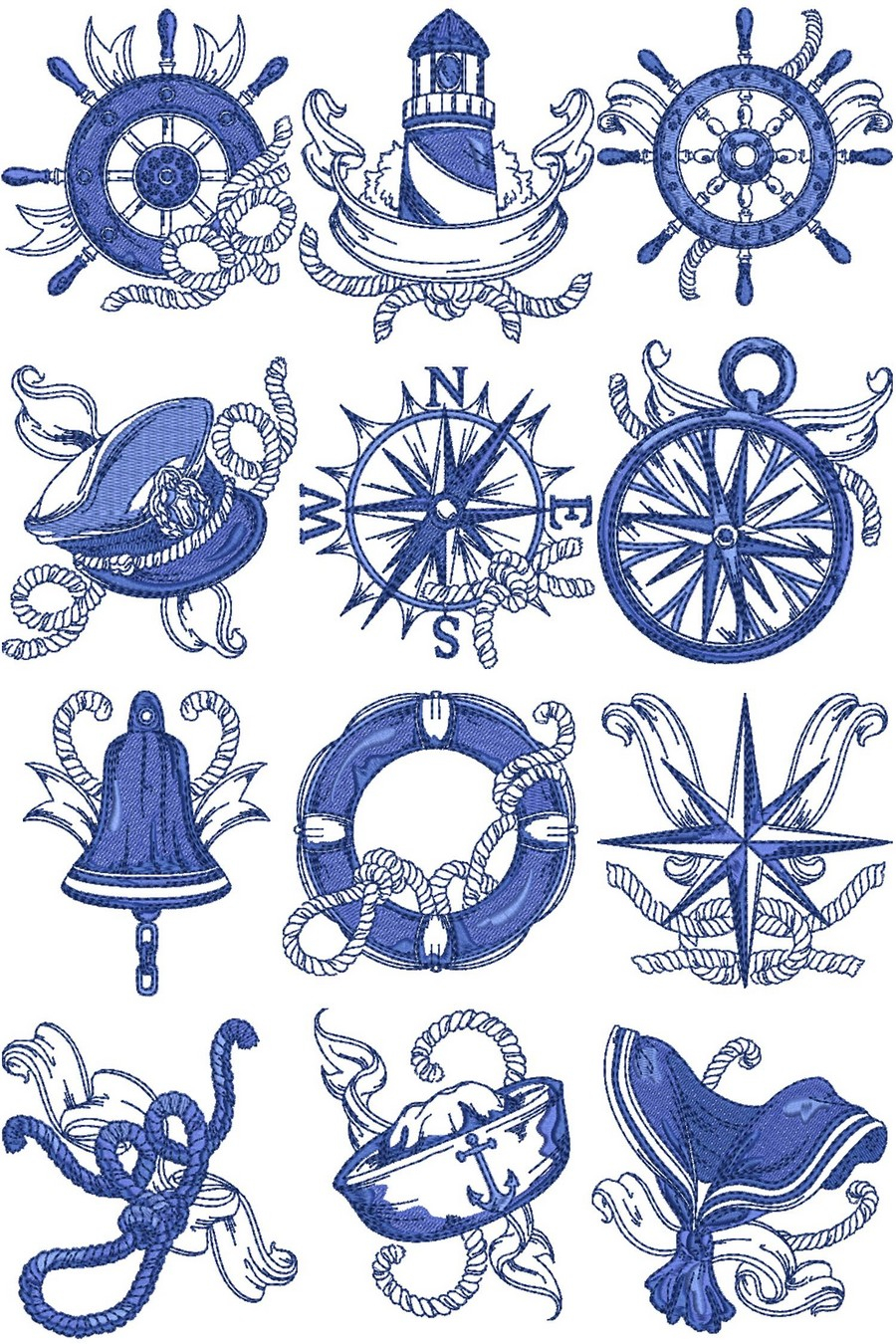Nautical Embroidery Patterns Chevron Nautical