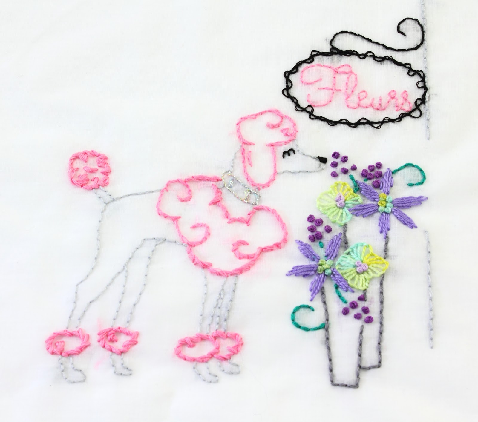 New Hand Embroidery Patterns Big B Poodle Embroidery Pattern