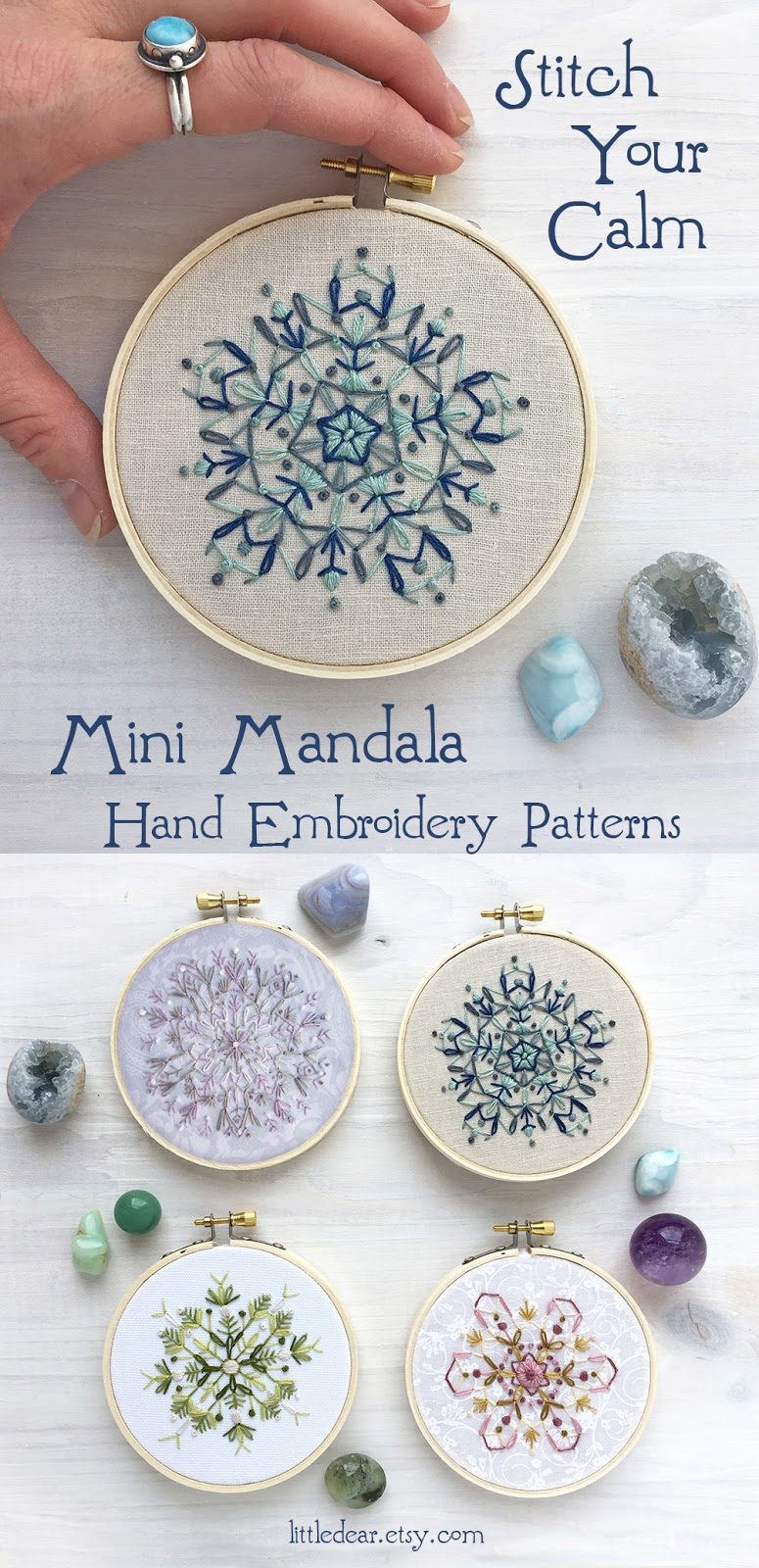 New Hand Embroidery Patterns Little Dear Tracks Mandala Embroidery Patterns