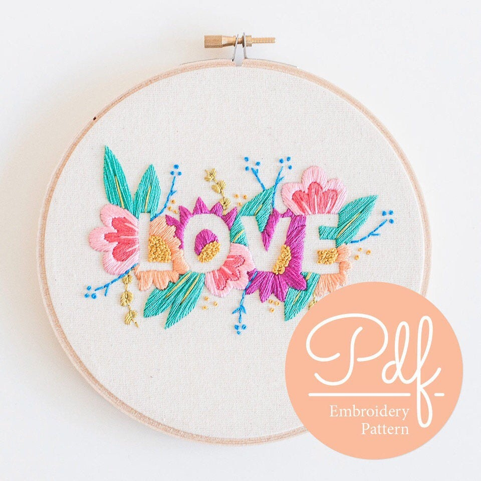Norwegian Embroidery Patterns Love Embroidery Pattern Pdf Digital Download