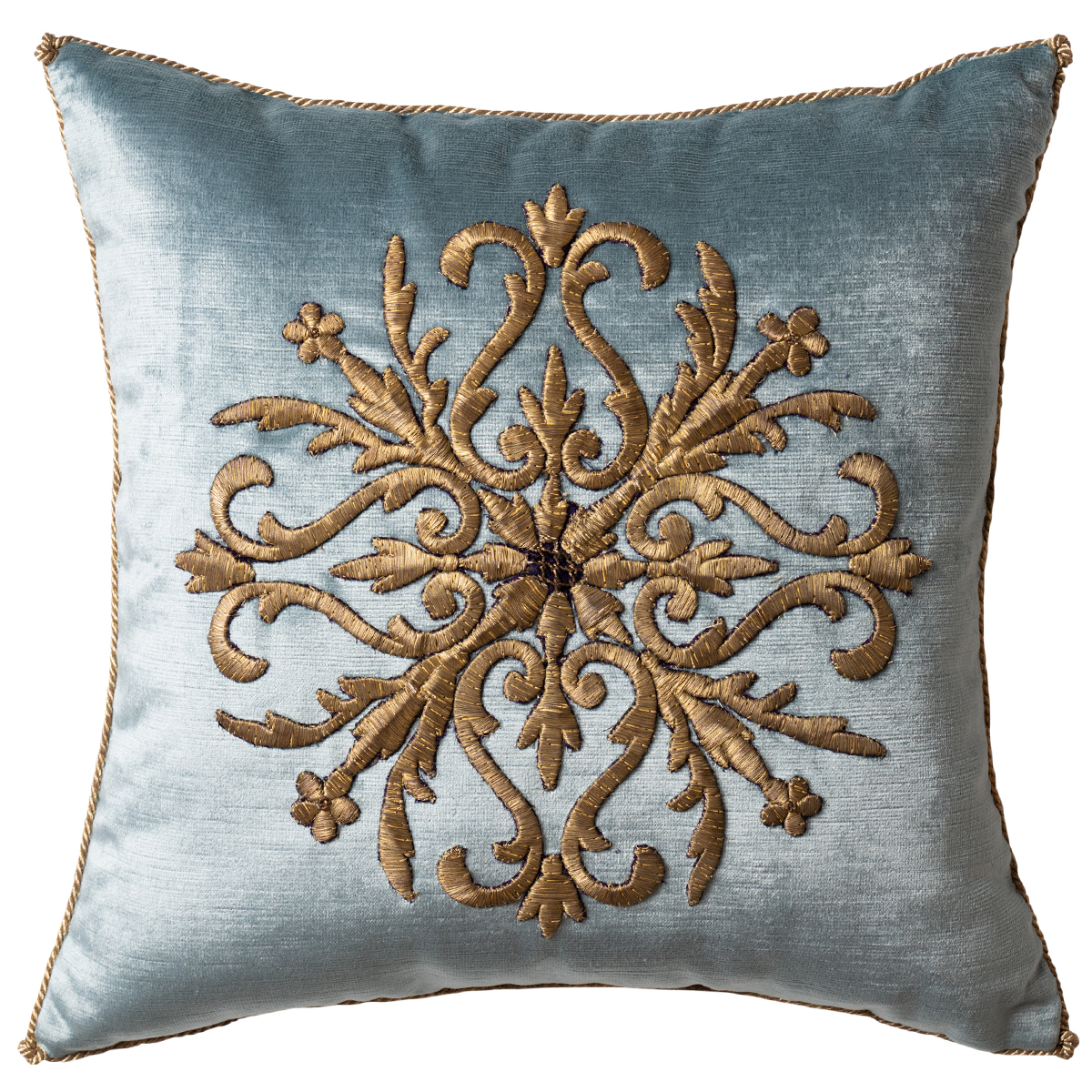 Ottoman Embroidery Patterns 15 X 15 Antique Ottoman Empire Raised Gold Metallic Embroidery Pillow E051319