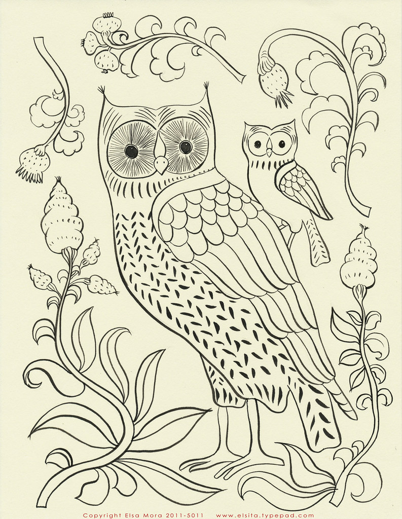 Owl Embroidery Pattern Free Owl Embroidery Pattern Pattern That I Created Feel Flickr
