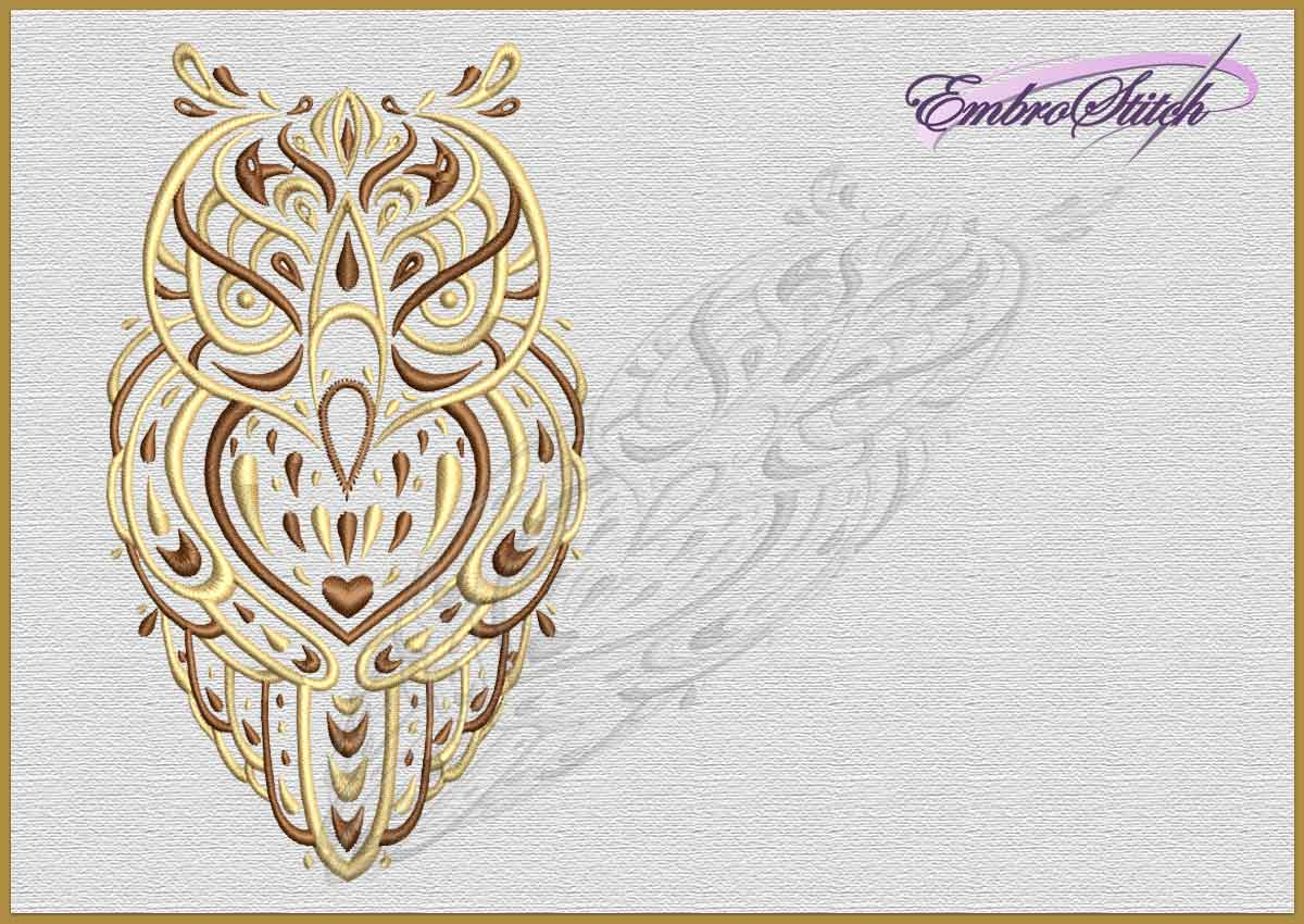 Owl Embroidery Pattern Night Owl Embroidery Design 3 Sizes