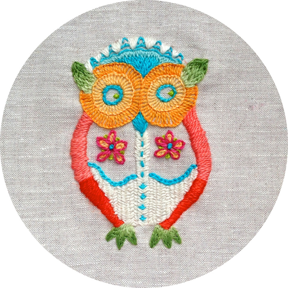 Owl Embroidery Pattern Owl Embroidery Kit
