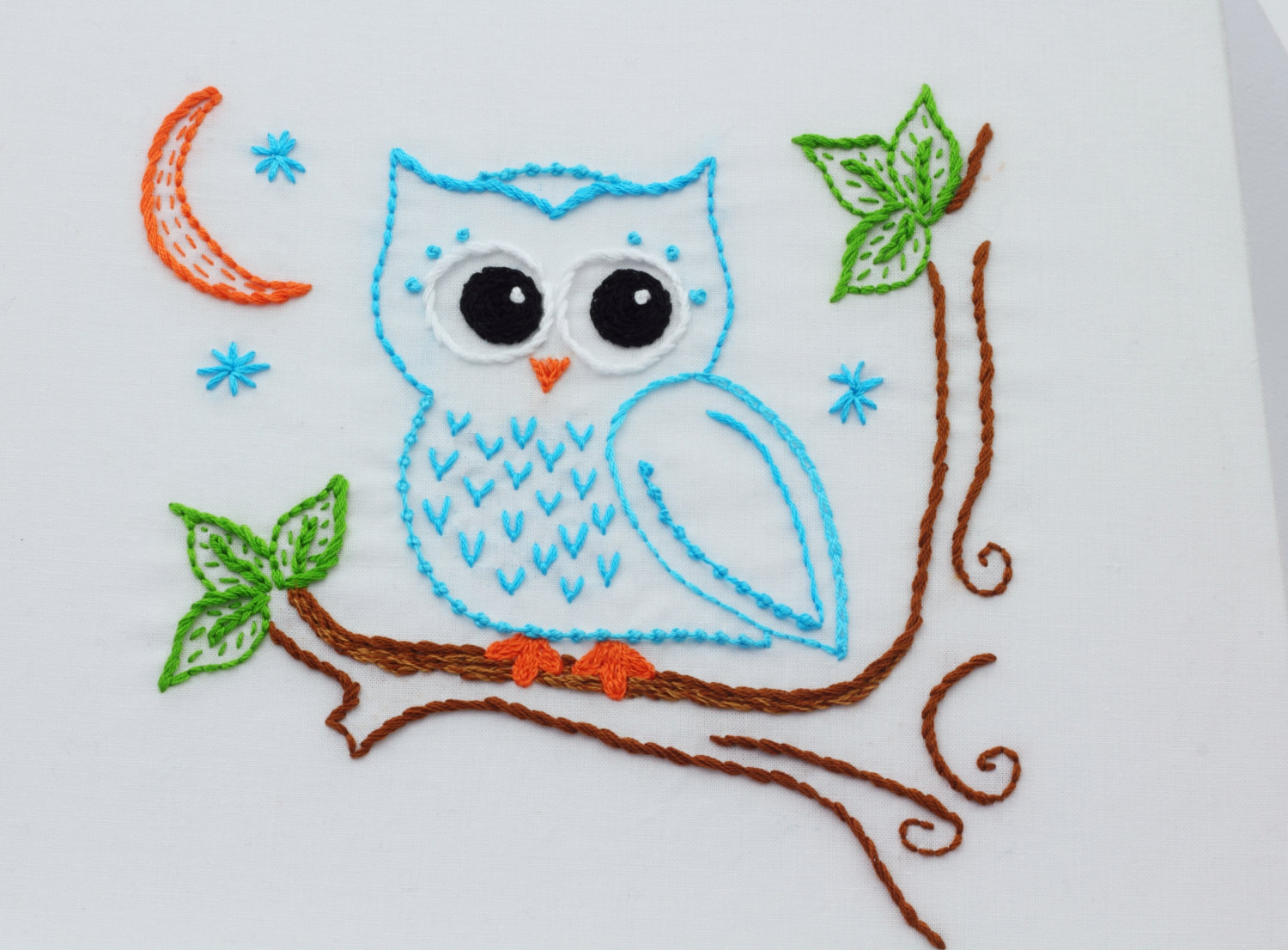 Owl Embroidery Pattern Owl Embroidery Pattern Hand Embroidery Pattern Owls Owl Design Woodland Nursery Decor