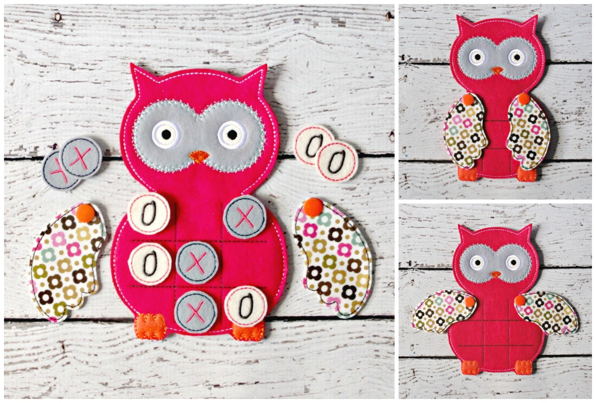 Owl Embroidery Pattern Owl Tic Tac Toe Ith Embroidery Design