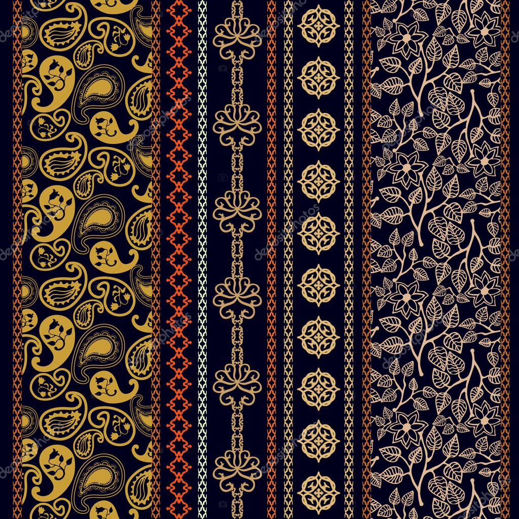 Paisley Embroidery Patterns Paisley Motifs For Embroidery Set Of Embroidery Borders With