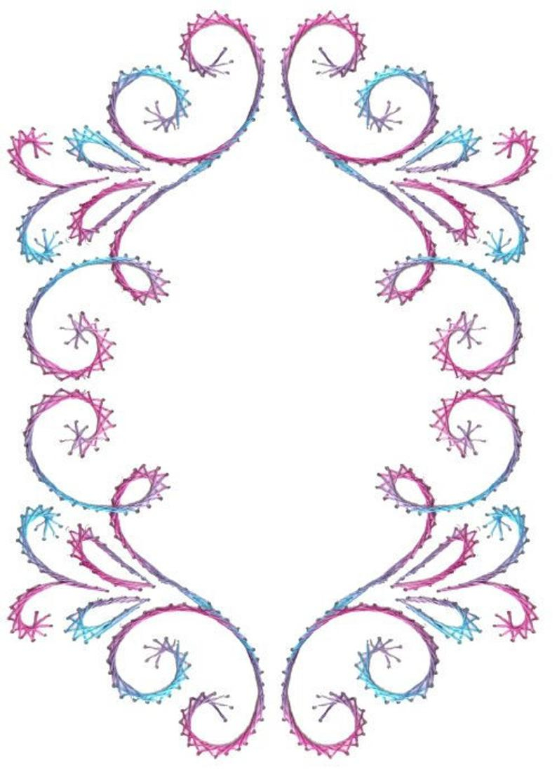 Paper Embroidery Patterns Free Fancy Swirl Frame Paper Embroidery Pattern For Greeting Cards