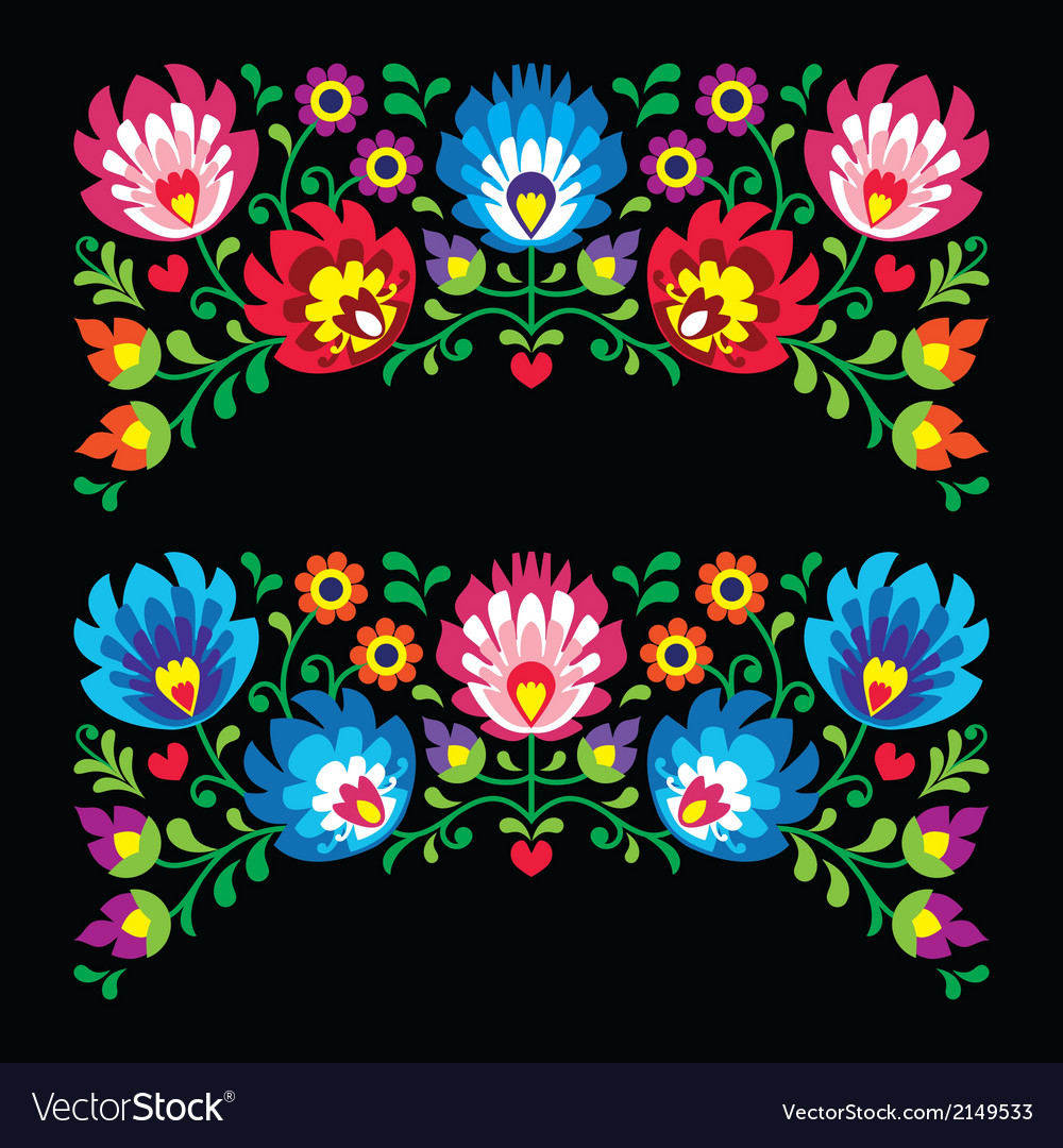 Paper Embroidery Patterns Free Polish Floral Folk Embroidery Patterns For Card O
