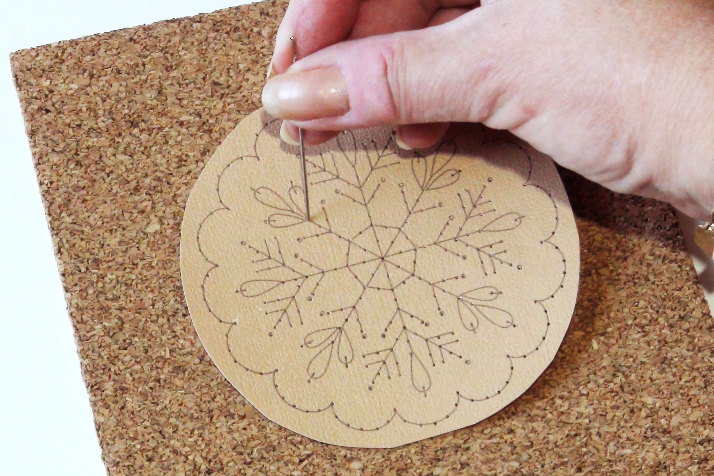 Paper Embroidery Patterns Make An Embroidered Paper Ornament