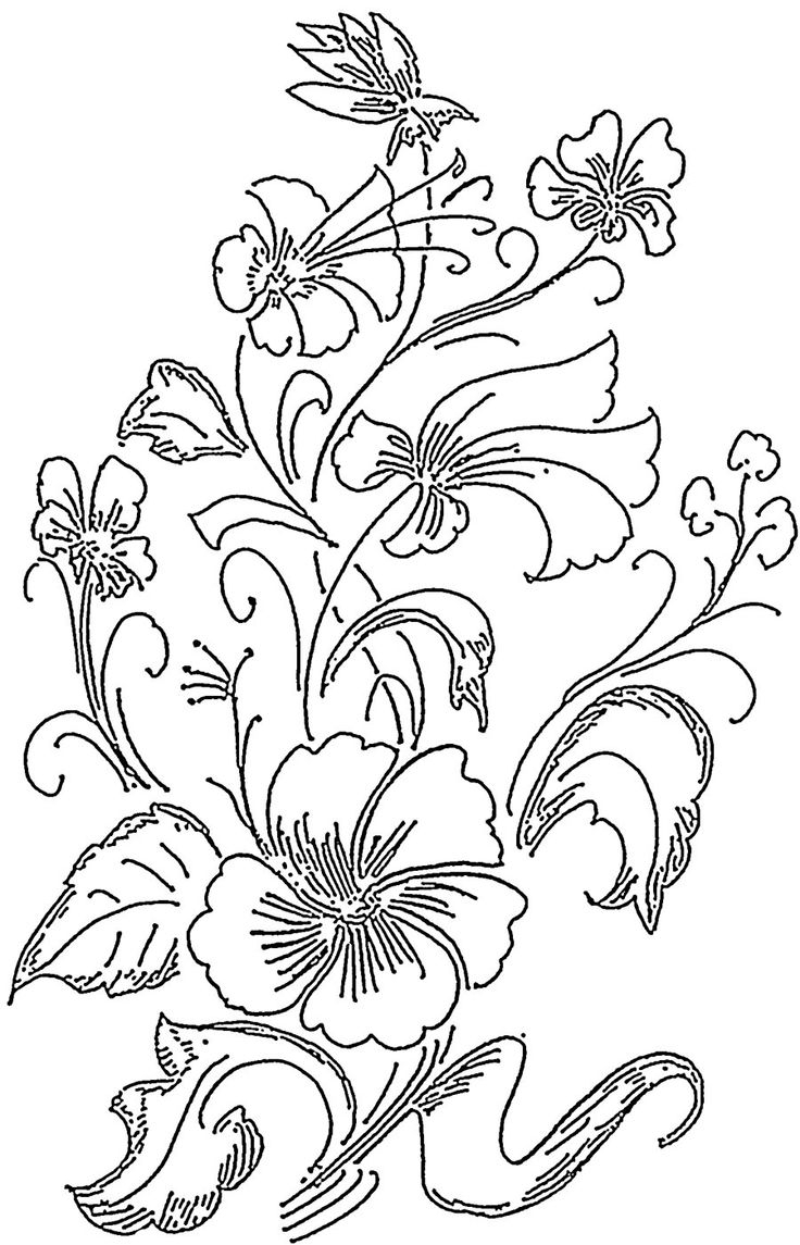 Paper Embroidery Patterns Simple Flower Patterns Drawing At Getdrawings Free For