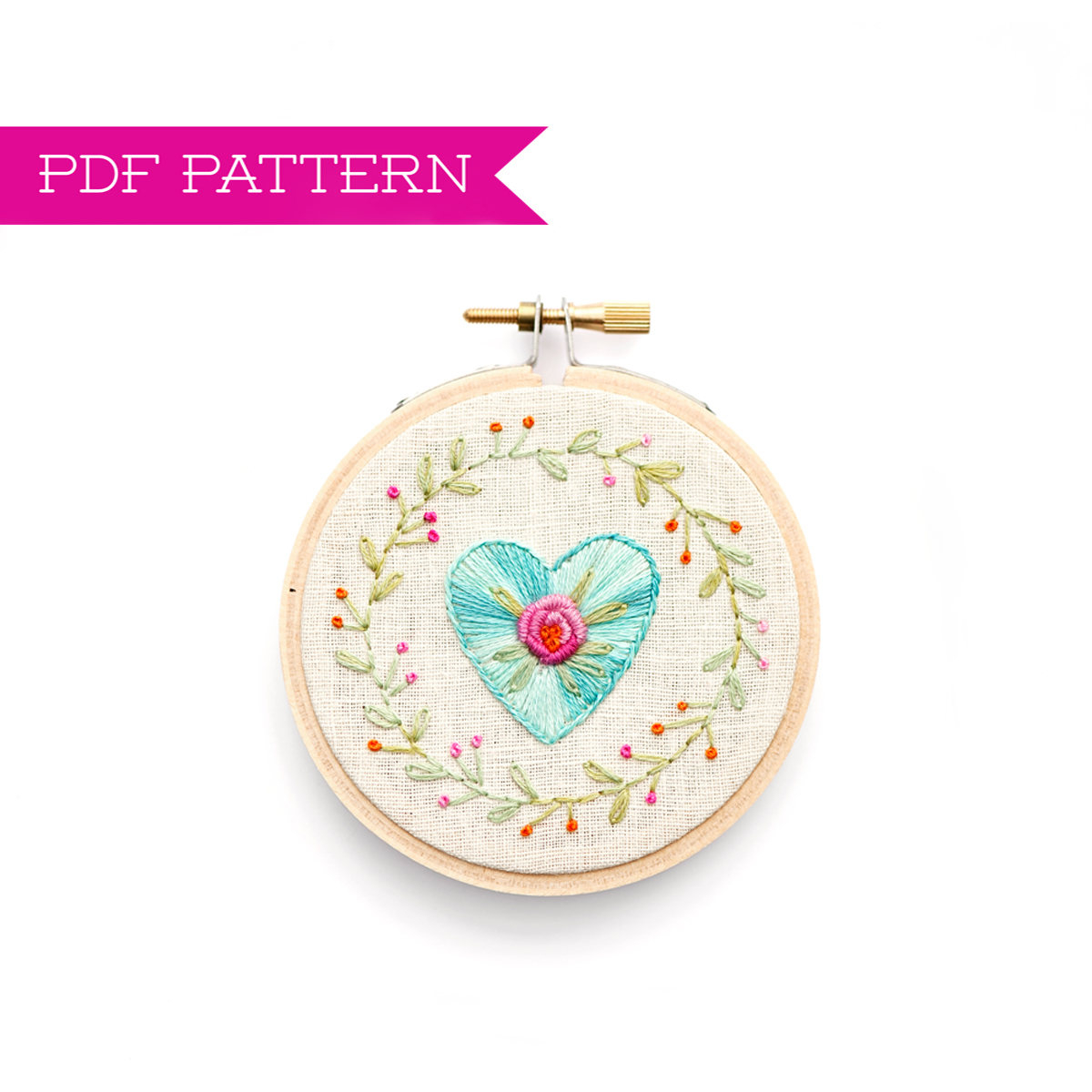 Patterns For Embroidery Embroidery Pattern Pdf Heart Pattern Hand Embroidery Patterns Embroidery Pattern Embroidery Pdf Floral Embroidery Hoop Art