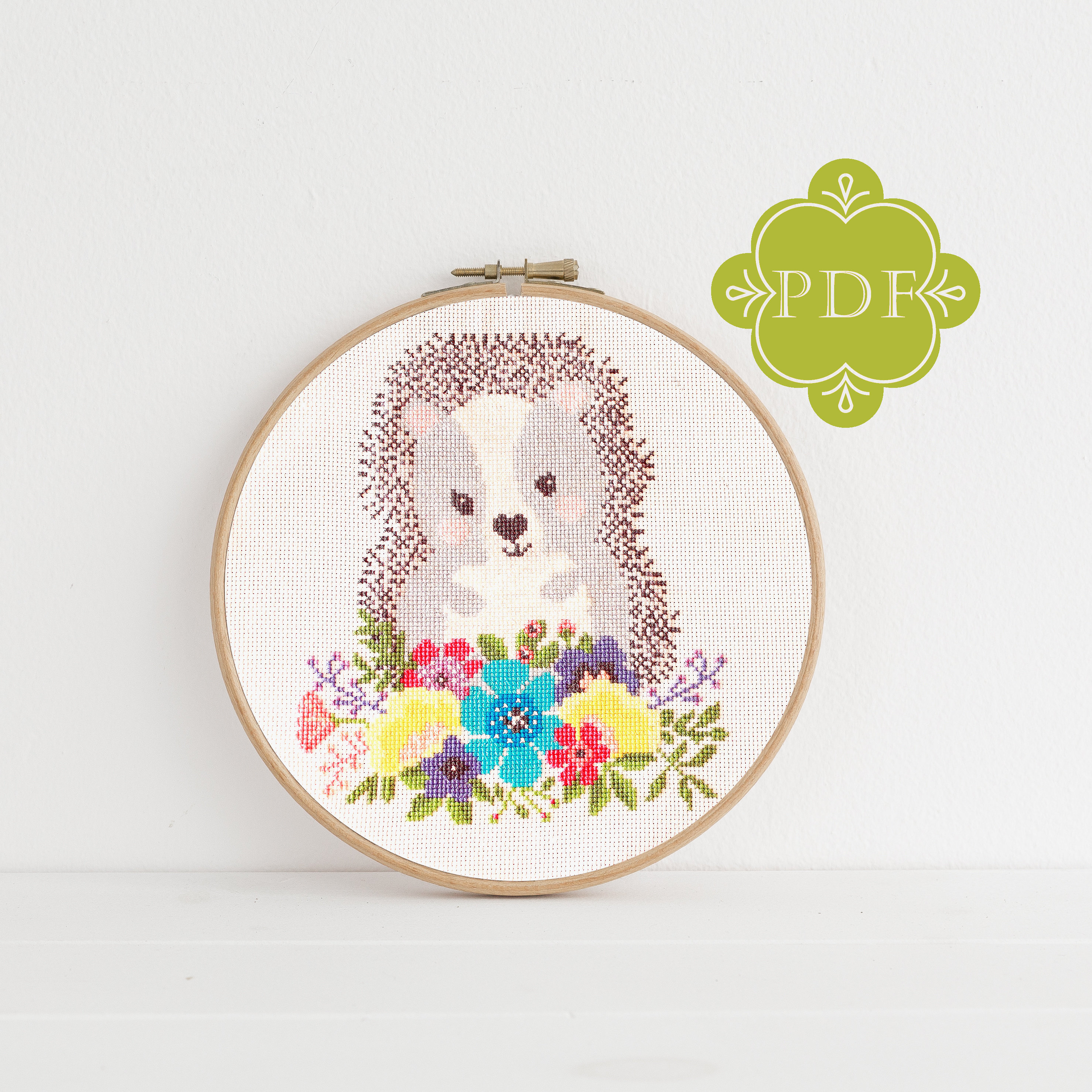 Patterns For Embroidery Pdf Counted Cross Stitch Hedgehog Hedgehog Cross Stitch Pattern