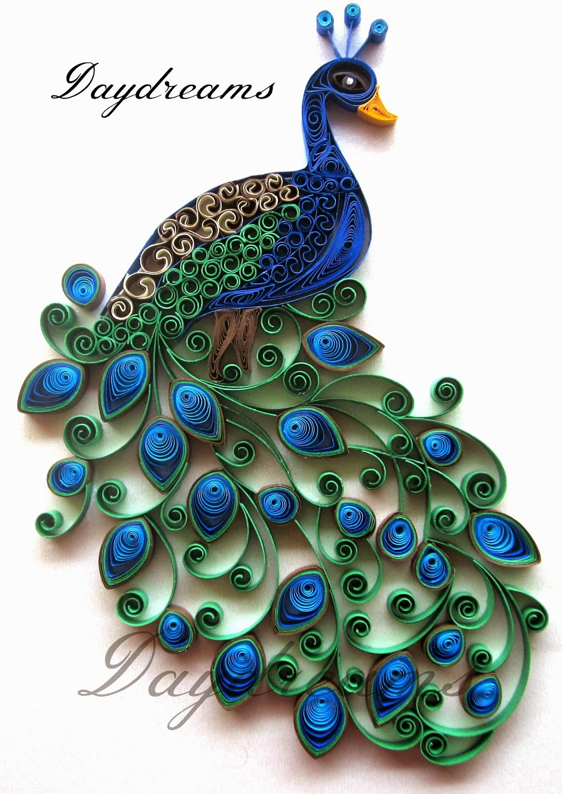 Peacock Embroidery Pattern Daydreams Quilled Peacock Embroidery Design Inspired