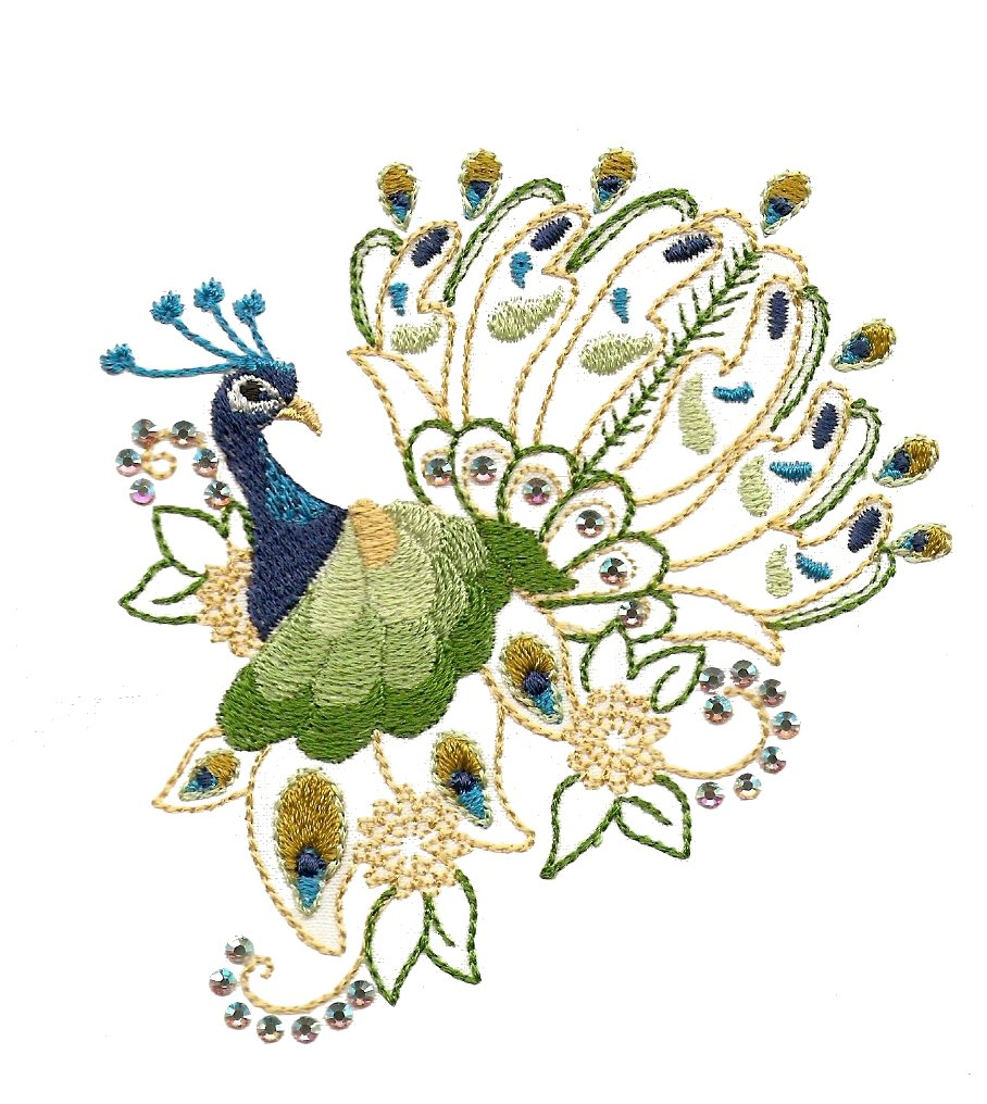 Peacock Embroidery Pattern Dazzling Peacock 1