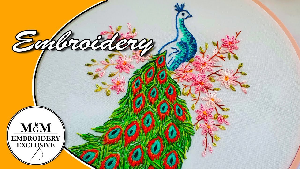 Peacock Embroidery Pattern Hand Embroidery Peacock