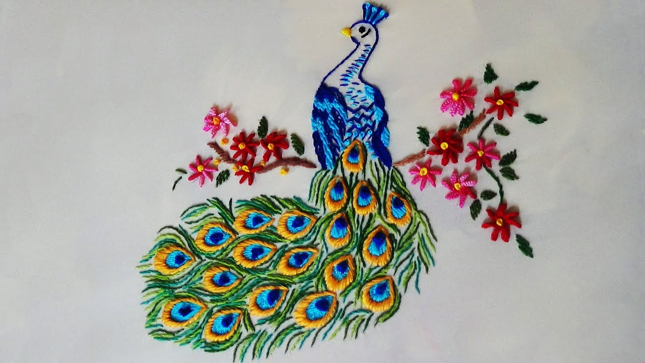 Peacock Embroidery Patterns Hand Embroidery Peacock Embroidery