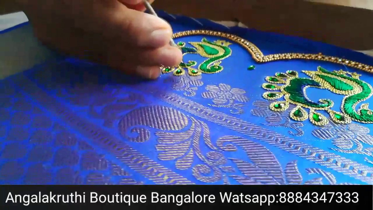 Peacock Embroidery Patterns Peacock Hand Embroidery Designs For Saree Kutch